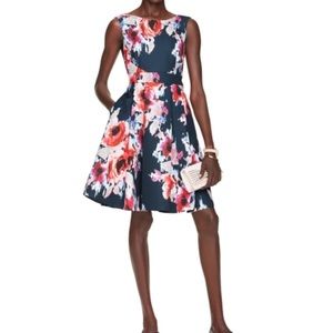 Kate Spade Floral Dress - Navy and Pink